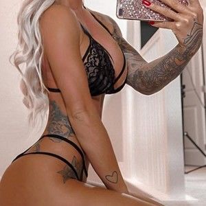 Large Black Strappy Hollow-out Lace Bra & pantie Set